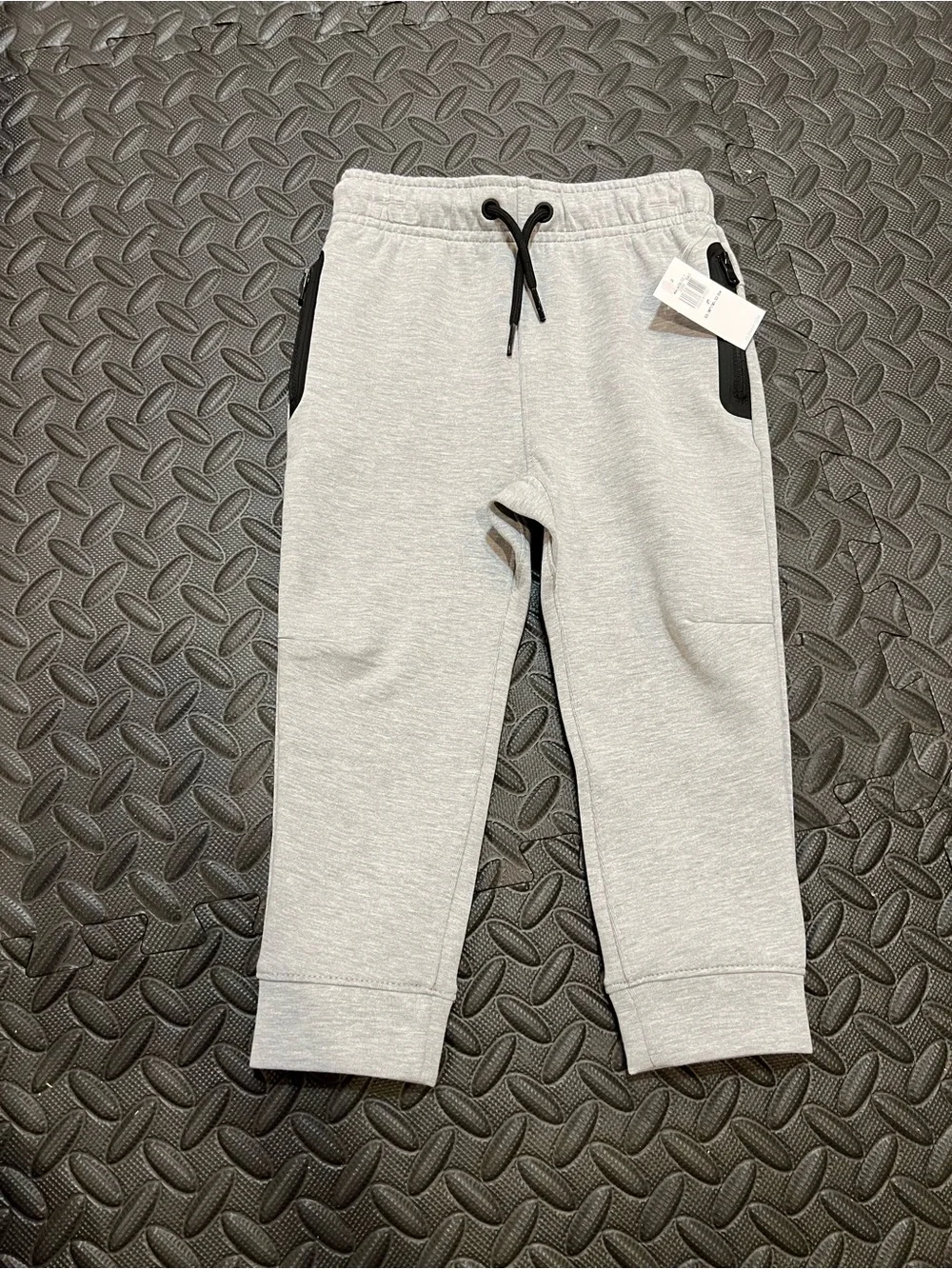 Old Navy Light Gray Sweat Joggers with Black Accents